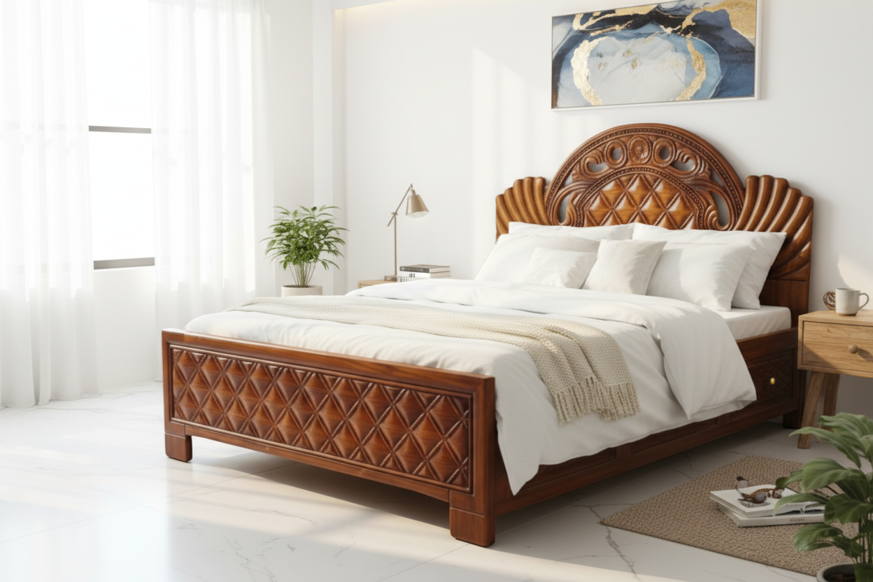 Luxury Hand-Crafted Bed Lifestyle Shot