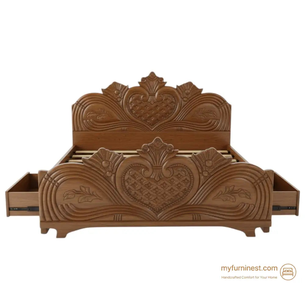 Rajwadi Bed – Reflects traditional royal living and luxury - Bed